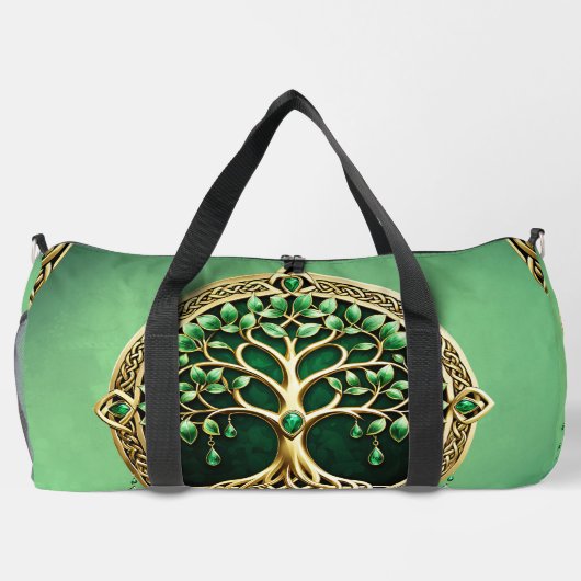 Der Baum des Lebens mit keltischen Knoten. Duffle Bag (Rückseite)