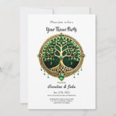 Der Baum des Lebens mit keltischen Knoten. Einladung (Vorderseite)