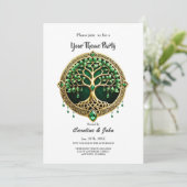 Der Baum des Lebens mit keltischen Knoten. Einladung (Stehend Vorderseite)