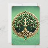 Der Baum des Lebens mit keltischen Knoten. Einladung (Rückseite)