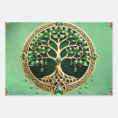 Der Baum des Lebens mit keltischen Knoten. Geschenkpapier Set (Vorderseite 2)