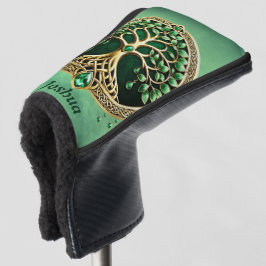 Der Baum des Lebens mit keltischen Knoten. Golf Headcover