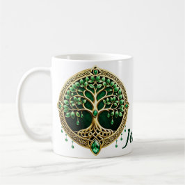 Der Baum des Lebens mit keltischen Knoten. Kaffeetasse