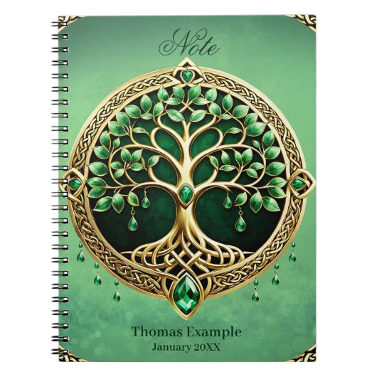 Der Baum des Lebens mit keltischen Knoten. Notizblock (Vorderseite)