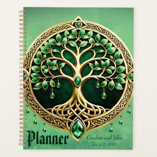 Der Baum des Lebens mit keltischen Knoten. Planer (Vorderseite)