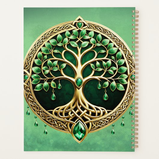 Der Baum des Lebens mit keltischen Knoten. Planer (Rückseite)