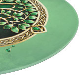 Der Baum des Lebens mit keltischen Knoten. Schneidebrett (Ecke)