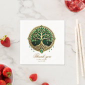 Der Baum des Lebens mit keltischen Knoten. Serviette (Beispiel)