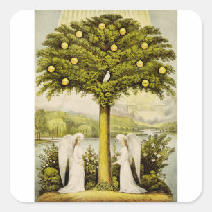 Der Baum des Lebens Quadratischer Aufkleber