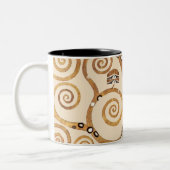 Der Baum des Lebens von Gustav Klimt Zweifarbige Tasse (Links)