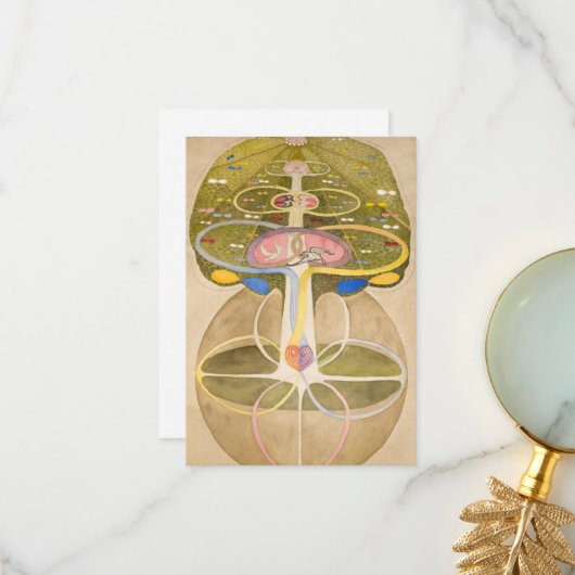 Der Baum des Wissens von Hilma af Klint Dankeskarte (Vorderseite/Rückseite Beispiel)
