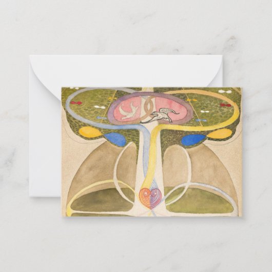 Der Baum des Wissens von Hilma af Klint Mitteilungskarte (Vorderseite)