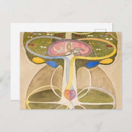 Der Baum des Wissens von Hilma af Klint Postkarte (Vorne/Hinten)