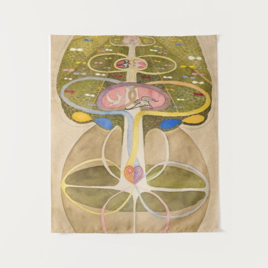 Der Baum des Wissens von Hilma af Klint Wandteppich (Vorderseite)