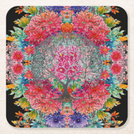 Der Baum ewigen Wissens Rechteckiger Pappuntersetzer