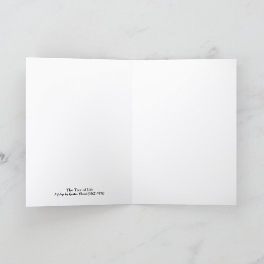 Der Baum Gustav Klimt Karte (Innenseite)