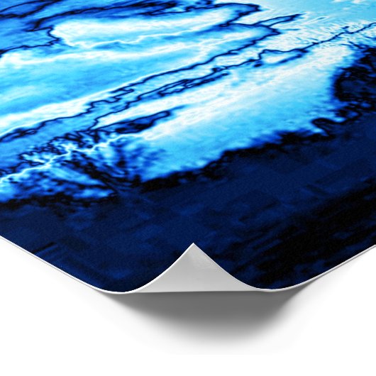 Der Baum im Eisblauen Poster (Ecke)