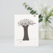 Der Baum im Herbst Postkarte (Stehend Vorderseite)