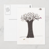 Der Baum im Herbst Postkarte (Vorne/Hinten)
