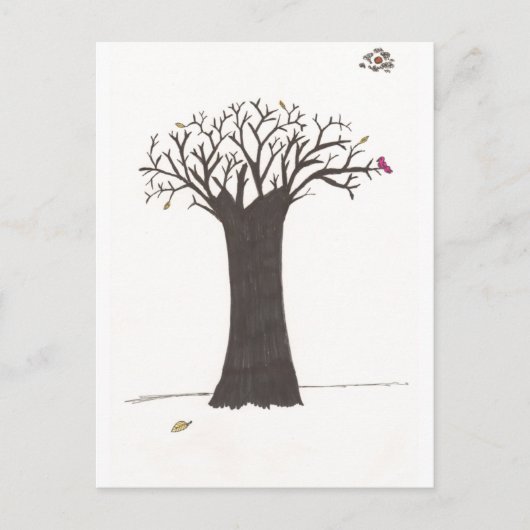 Der Baum im Herbst Postkarte (Vorderseite)