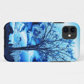 Der Baum in blauem Eis Case-Mate iPhone Hülle (Rückseite (Horizontal))