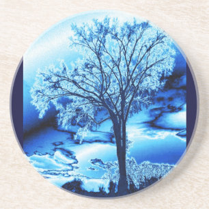 Der Baum in den Untersetzer des Blauen Eises