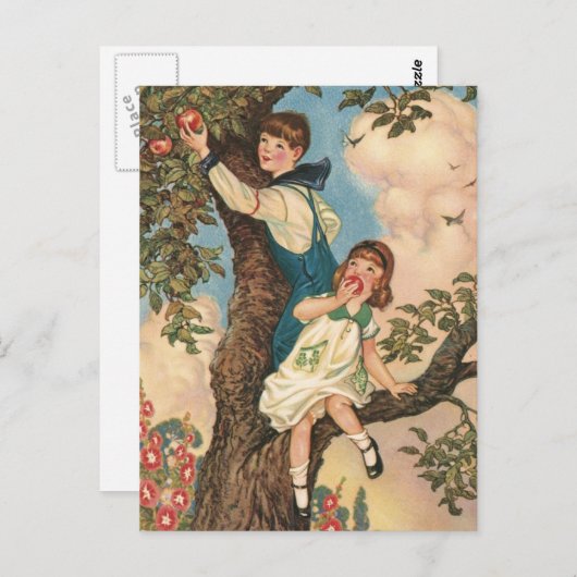 Der Baum klettert Postkarte (Vorne/Hinten)