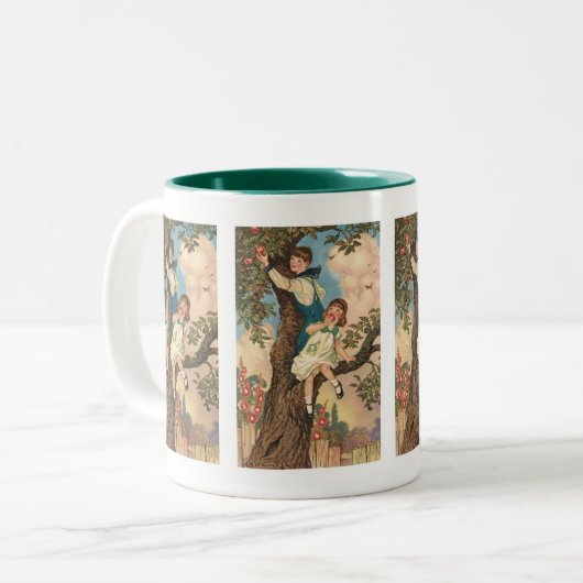 Der Baum klettert Zweifarbige Tasse (Vorderseite Links)