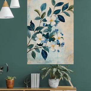 Der Baum mit goldenen Blättern ist ein beliebtes W Poster