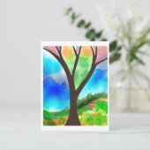 Der Baum Postkarte (Stehend Vorderseite)