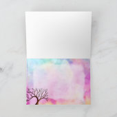 Der Baum und Mond bunt sind, danken Ihnen zu Dankeskarte (Innenseite)