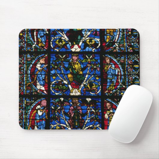 Der Baum von Jesse, Lanzettenfenster im Westfacad Mousepad (Mit Mouse)