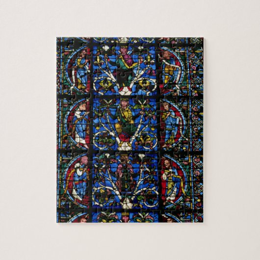Der Baum von Jesse, Lanzettenfenster im Westfacad Puzzle (Vertikal)
