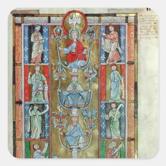 Der Baum von Jesse Quadratischer Aufkleber (Vorderseite)