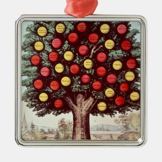 Der Baum von Mäßigkeit, 1872 Ornament Aus Metall (Vorne)