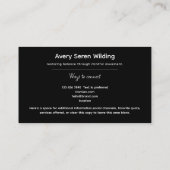 Der Baum zwischen den Welten | Tree of Life Design Visitenkarte (Rückseite)