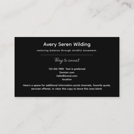 Der Baum zwischen den Welten | Tree of Life Design Visitenkarte (Rückseite)