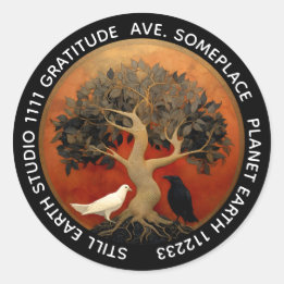 Der Baum zwischen den Welten | Tree of Life R&B Runder Aufkleber