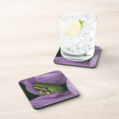 Der Baumfrosch des Weiß Getränkeuntersetzer (Rechte Seite)