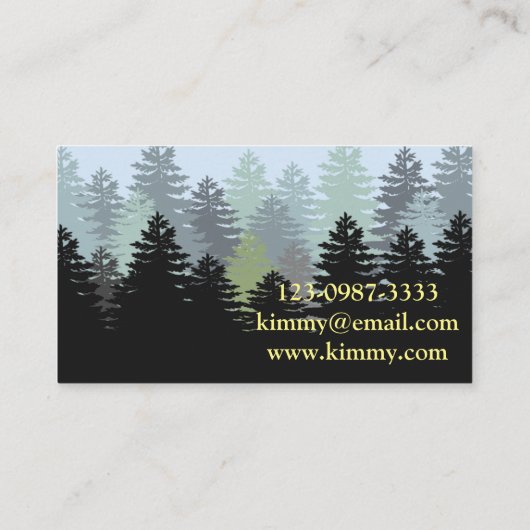 Der Baumwald Visitenkarte (Rückseite)