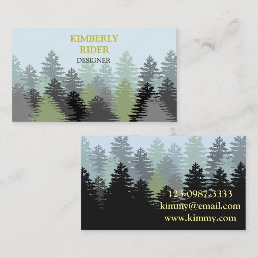 Der Baumwald Visitenkarte (Vorne/Hinten)