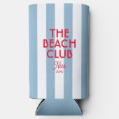 Der Beach Club Französisch Red Blue Cabana Strip Selters Dosenkühler (Vorderseite)