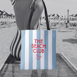 Der Beach Club Französisch Red Blue Cabana Strip Tasche