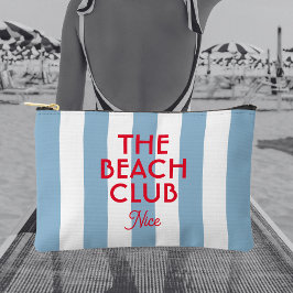 Der Beach Club Französisch Red Blue Cabana Strip Zubehörtasche