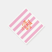 Der Beach Club Ibiza Pink Cabana Strip Serviette (Ecke)