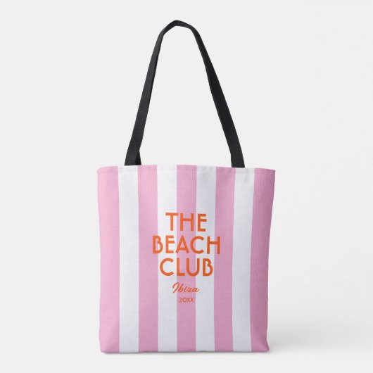 Der Beach Club Ibiza Pink Cabana Strip Tasche (Rückseite)