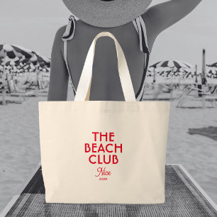 Der Beach Club mit französischem Rotem Ziel Jumbo Stoffbeutel