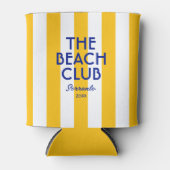 Der Beach Club Sorrento Yellow Cabana Strip Dosenkühler (Vorderseite)