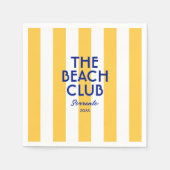 Der Beach Club Sorrento Yellow Cabana Strip Serviette (Vorderseite)