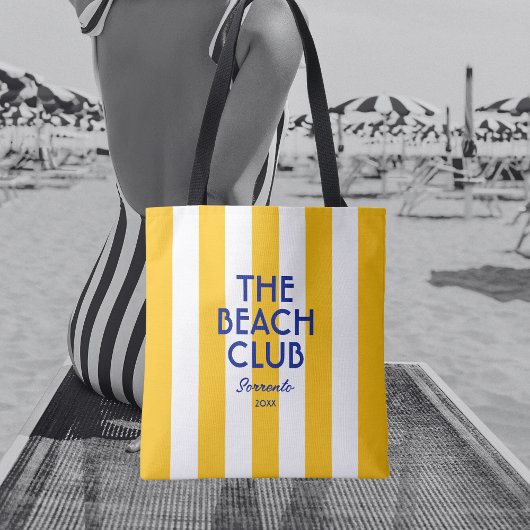 Der Beach Club Sorrento Yellow Cabana Strip Tasche